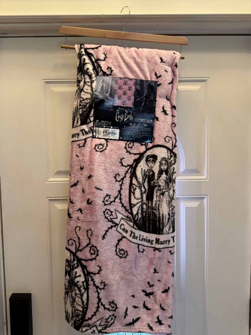 Disney Tim Burton Corpse Bride Pink Silk Touch Throw Blanket 50x60 NWT